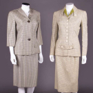 TWO TATTERSALL CHECK IRENE SKIRT SUITS, AMERICA, 1950-1954