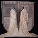 TWO EXCEPTIONAL HAND EMBROIDERED SAREES, INDIA, EARLY- MID 20TH C