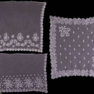 THREE NEEDLE RUN BONNET VEILS, 1820-1840s