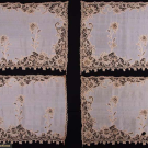 SET OF FOUR SILK &amp; TAPE LACE CURTAINS, 1910s