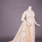 SILK FAILLE WEDDING GOWN, c. 1880