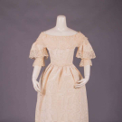 SILK MOIRÉ WEDDING DRESS, c. 1850