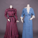 TWO COTTON HOUSE OR DAY DRESS, LATE 1890s-1911