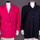 TWO GIVENCHY WOOL DAY COATS, PARIS, 1980s