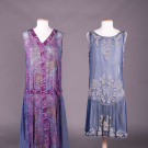 TWO BEADED CHIFFON PARTY DRESSES, MID 1920s