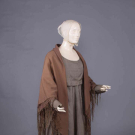 QUAKER DROP-FRONT DAY DRESS &amp; ACCESSORIES, 1795-1820s