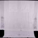 SET OF 18TH C REVIVAL EMBROIDERED BED CLOTHES, EARLY 20TH C