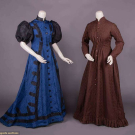 TWO SILK OR WOOL WRAPPERS, LATE 1870-1880s