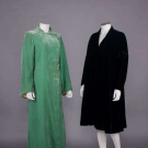 TWO VELVET COATS, 1930-1940s