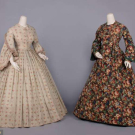 WOOL DAY DRESS &amp; WRAPPER, EARLY 1850