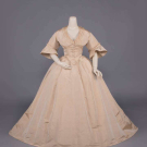 SILK OTTOMAN EVENING GOWN, c. 1868