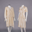 TWO SILK DAY ENSEMBLES, 1920s &amp; c. 1940