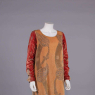 MARIA GALLENGA STENCILED EVENING GOWN, ITALY, LATE 1920s-1930s