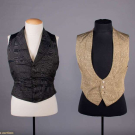 TWO SILK GENTS WAISTCOATS, 1840s &amp; 1860s