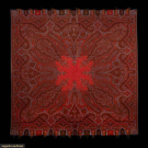 JACQUARD WOVEN PAISLEY SHAWL, MID 19TH C