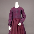 CHECKED WORK DRESS, FRANCE, c. 1840