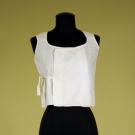 WHITE COTTON CORSET COVER, FRANCE, c. 1820