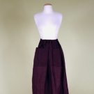 LADY'S AUBERGINE WOOL APRON, 19th C