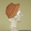 SMALL TAN STRAW BONNET, 1870-1880s