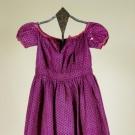 SMALL CHILD'S MAGENTA DRESS, 1840-1850