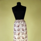 BLOCK PRINTED SILK APRON, 1830-1850