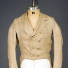 GENT'S BROWN LINEN TAIL COAT, AMERICA, 1800-1830
