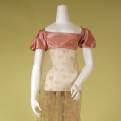 PINK &amp; CREAM SILK GAUZE DRESS, 1800-1810