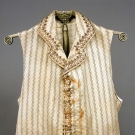 BROWN &amp; GOLD SILK WAISTCOAT, ENGLAND, LATE 18th C.