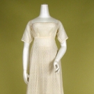 DOT EMBROIDERED &amp; TRAINED DRESS, c. 1805