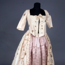 FLORAL SILK BROCADE ROBE A L'ANGLAISE, 1780s