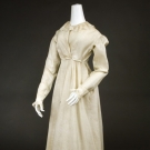 WHITE COTTON TWO PIECE DRESS, 1820s