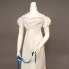 SCALLOP-HEM WHITE DRESS, 1800-1815