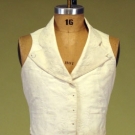 GENT'S EMBROIDERED WHITE WAISTCOAT, 1800-1850s