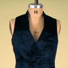 GENT'S BLACK SATIN VEST, 1825-1850