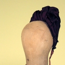 LADY'S BEADED MAROON BONNET, LATE 19th C