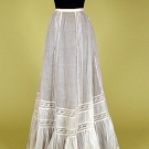 WHITE COTTON &amp; LACE PETTICOAT, c. 1900