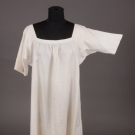 HOMESPUN WHITE LINEN SHIFT, 1800-1830