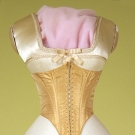 TAN SILK SWISS WAIST, 1860s
