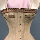 BROWN &amp; SALMON TRIMMED CORSET, 1875-1890s
