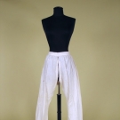 LADY'S WHITE COTTON OPEN-DRAWERS, MID 19th C