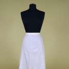 WHITE COTTON &amp; EMBROIDERED PETTICOAT, c. 1900