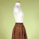 QUILTED CALICO WORK SKIRT, FRANCE, MID 19th C