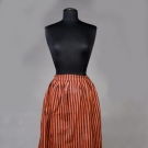 BLACK &amp; RED STRIPED PETTICOAT, 1850-1890