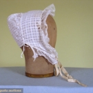 LADY'S WHITE COTTON CAP, 1840-1860