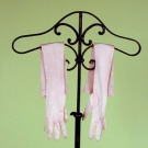 LADY'S PINK SILK GLOVES, 1850-1880