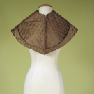 QUILTED SILK SATIN PELERINE, 1840s