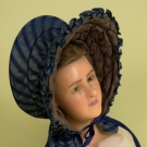 MULTICOLORED STRIPE CALASH, EARLY 19th C