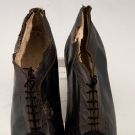 LADY'S TWO TONE LEATHER TIE SHOES, 1835-1850