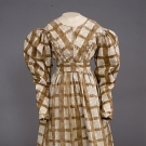 PLAID &amp; FLORAL PRINTED COTTON DRESS, 1830-1835