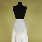 WHITE COTTON &amp; EYELET PETTICOAT, c. 1900